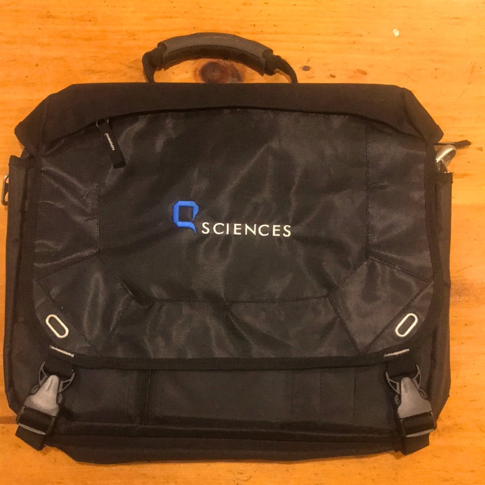 Q Sciences Logo Messenger Bag New W/Out Tags